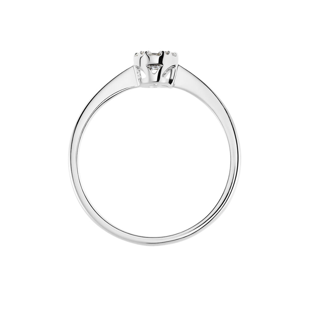 Damenring Weißgold 375 Diamanten 0,21ct Oval Rinna - Ringe mit Stein Damen | OROVIVO