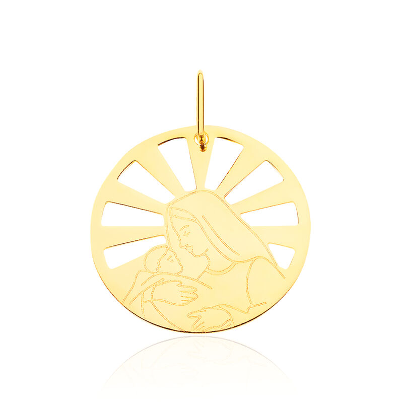 Pendentif Vierge Ovale Or Jaune - Spannringe Familie | OROVIVO