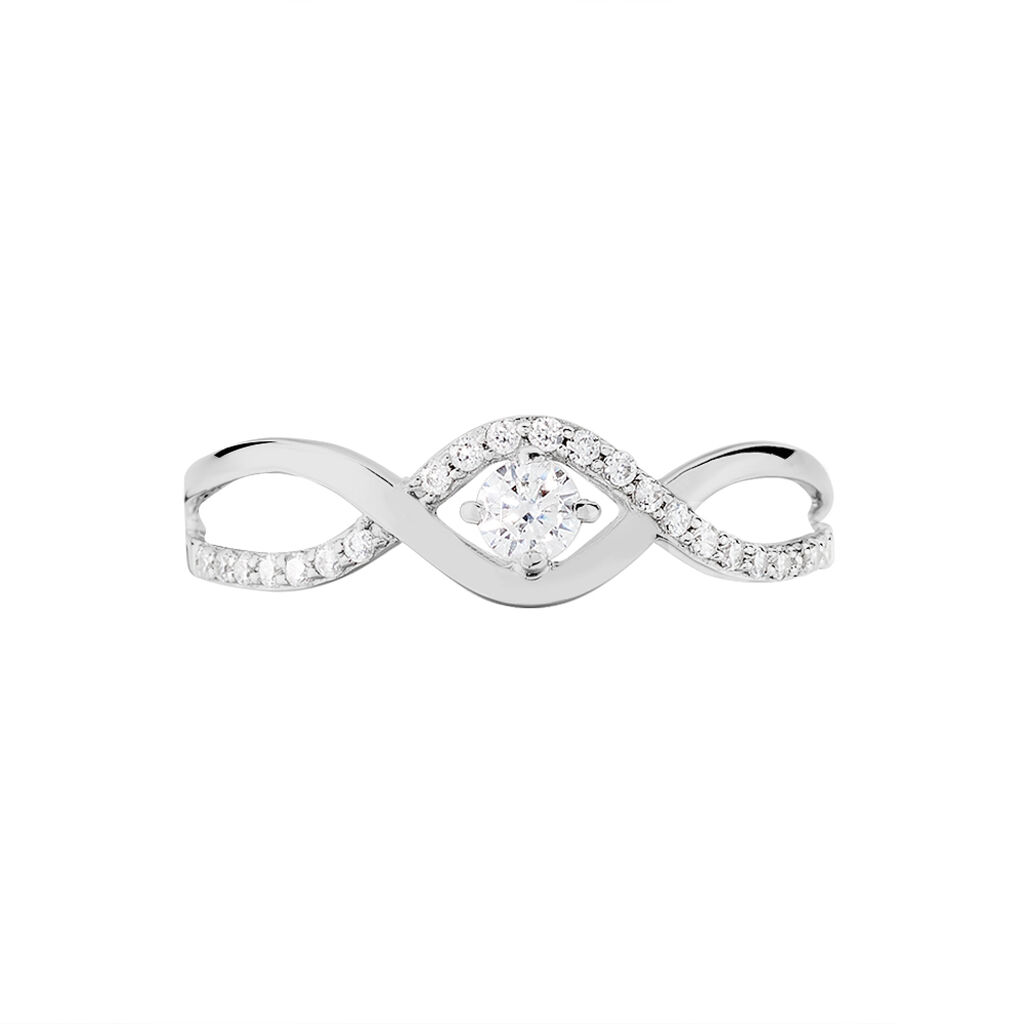Bague Or Weiss  Et Oxydes - Spannringe Damen | OROVIVO