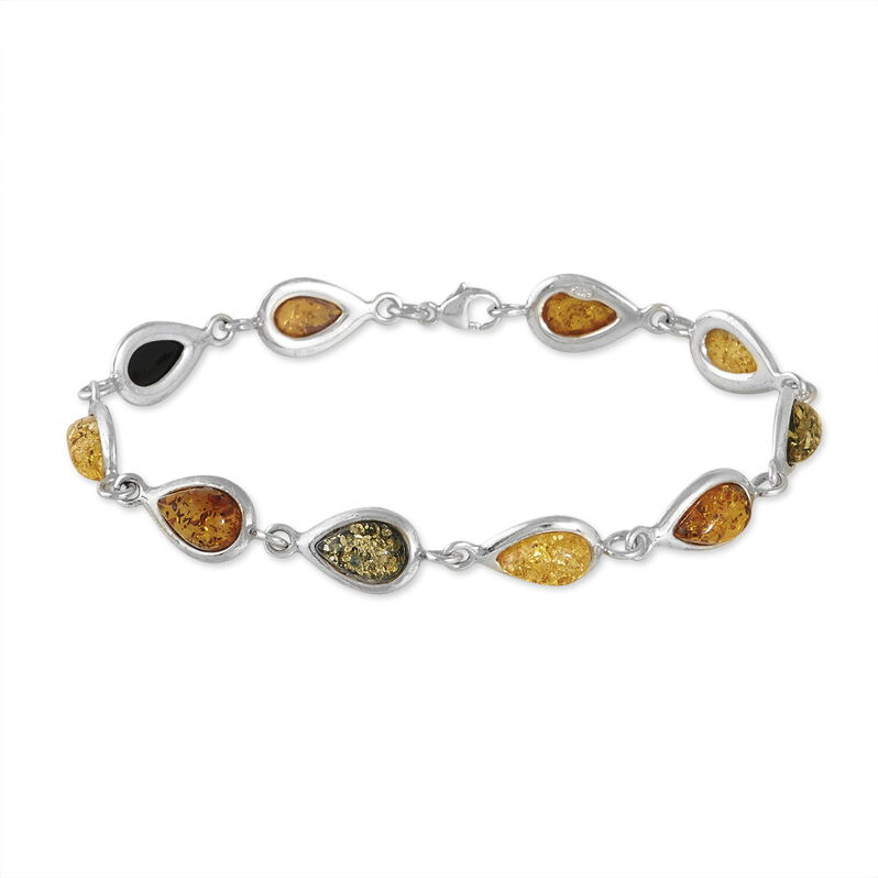 Bracelet Dallal Argent Blanc Ambre - Spannringe Damen | OROVIVO