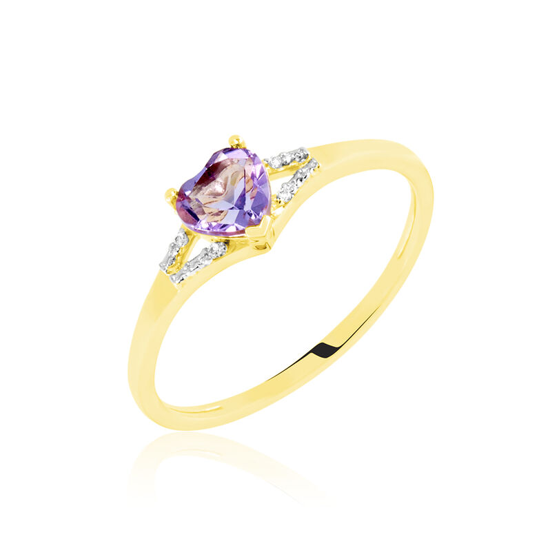 Bague Grishilda Or Jaune Améthyste Oxyde - Spannringe Damen | OROVIVO