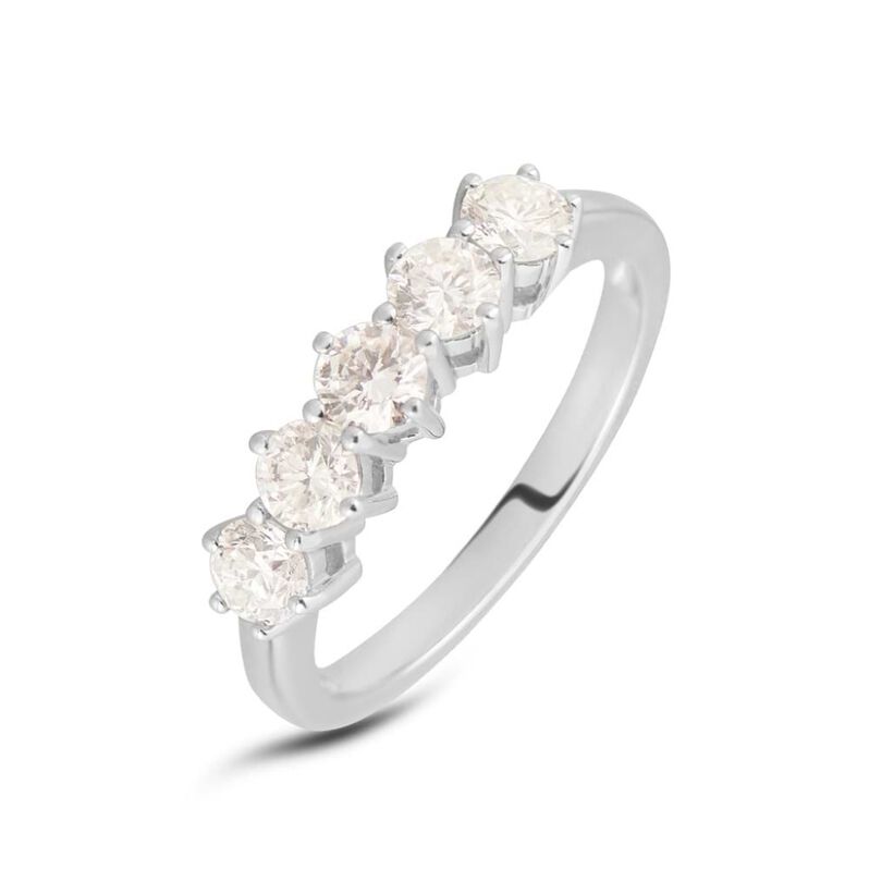 Anello Riviere Firmamenti Oro Bianco Diamante - Spannringe Damen | OROVIVO