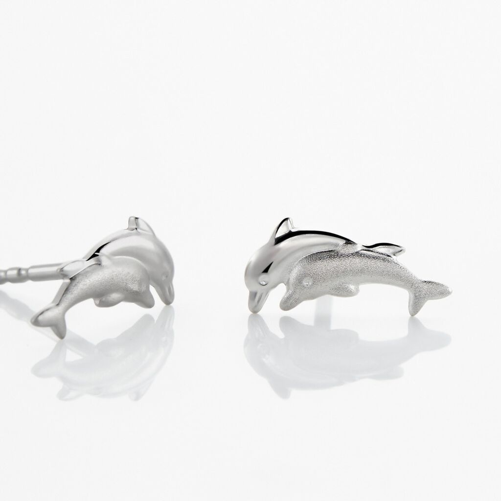 Kinder Ohrstecker Silber 925 Delfin Flippy - Ohrstecker Kinder | OROVIVO