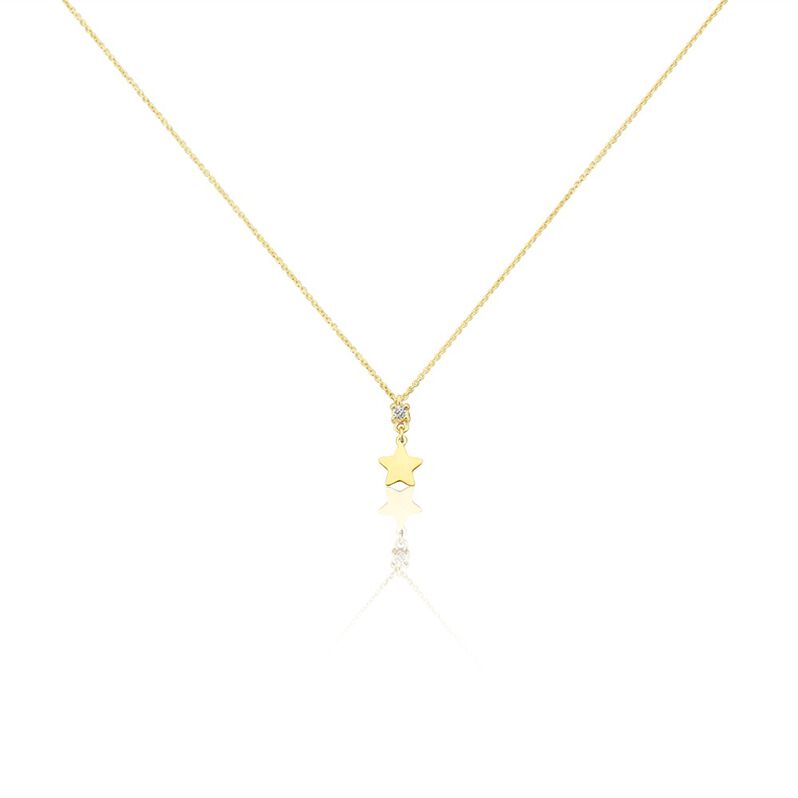 Collier Or Jaune Marie Lou Oxyde De Zirconium - Spannringe Kinder | OROVIVO