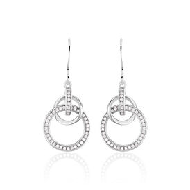 Damen Ohrhänger Lang Silber 925 Zirkonia Kreis - Ohrhänger Damen | OROVIVO