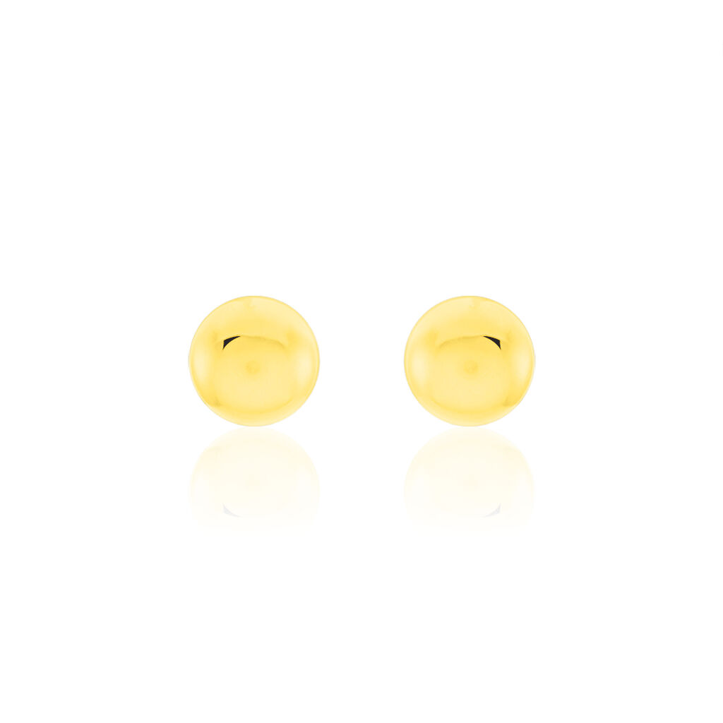 Damen Ohrstecker Gold 375 Halbkugel, Ohrstecker ohne Stein