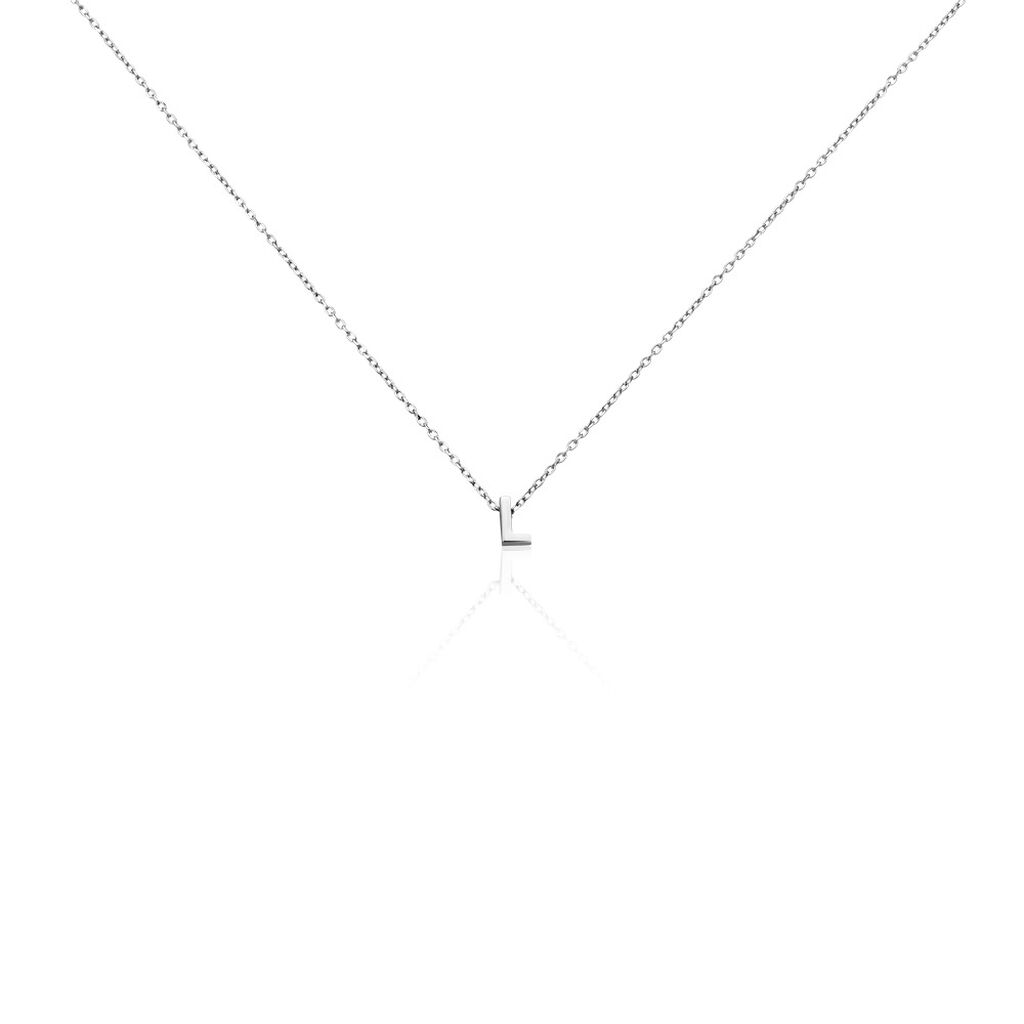 Damen Collier Silber Silber 925 Buchstabe J