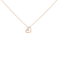 Damen Collier Silber rosevergoldet 925 Zirkonia Herz Ashley Herz