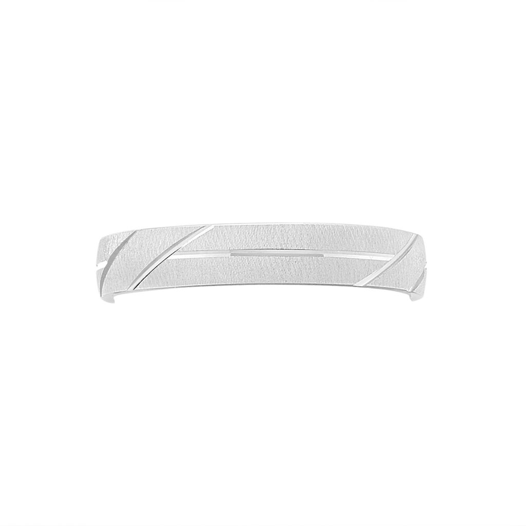 Alliance Lauria Ruban Plat Argent Blanc - Spannringe Familie | OROVIVO