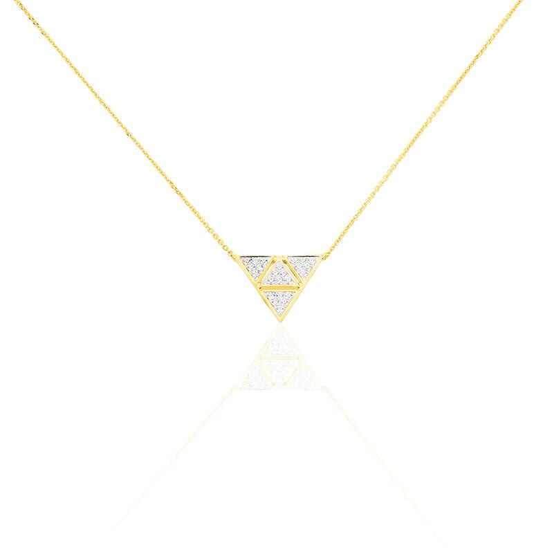 Collier Andria Or Jaune Triangle Oxydes - Spannringe Damen | OROVIVO