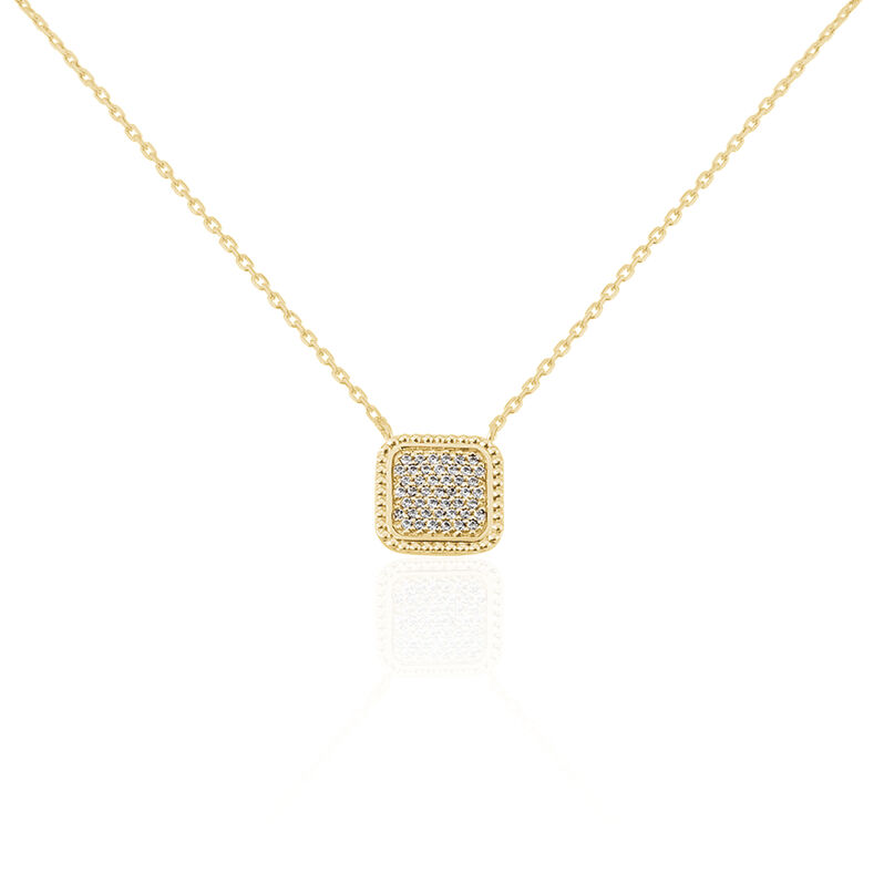 Collier Plaque Or Jaune Baptistina Oxydes - Spannringe Damen | OROVIVO