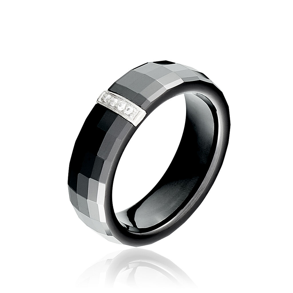 Bague Yolaine Argent Blanc Céramique Et Oxyde De Zirconium - Spannringe Damen | OROVIVO