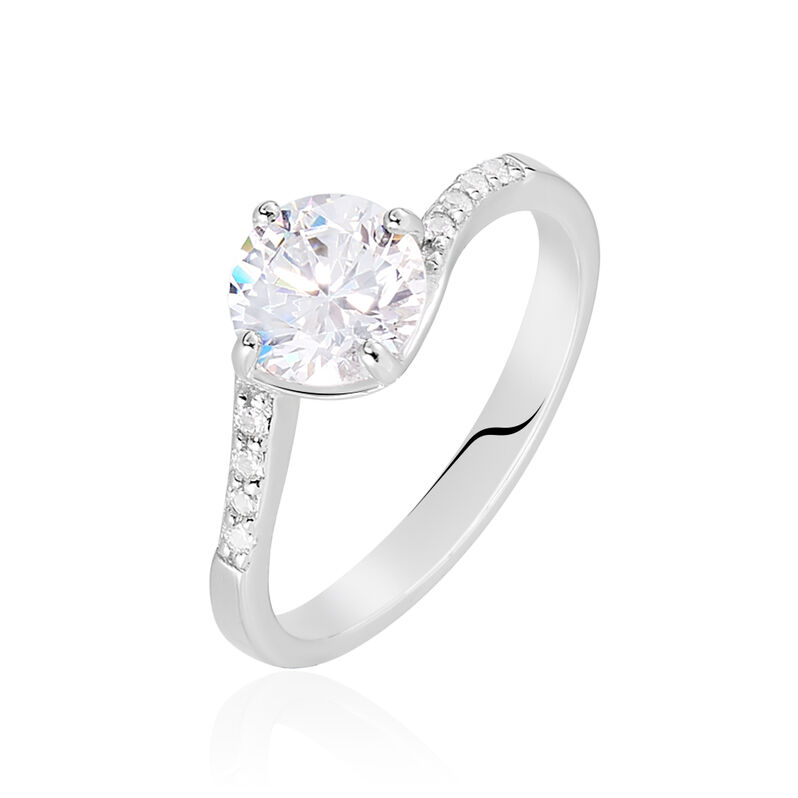 Bague Solitaire Mahault Argent Blanc Oxyde De Zirconium - Spannringe Damen | OROVIVO