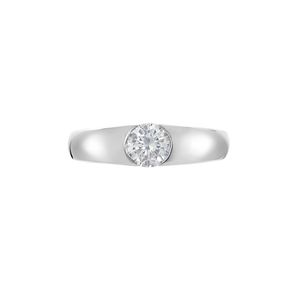 Damen Ring Silber 925 Zirkonia Wei&szlig; 1,040 ct B 2,34 mm