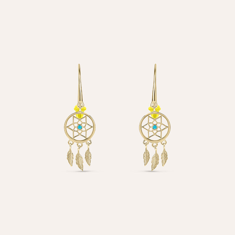 Orecchini Pendenti Golden Dream Placcato Oro Giallo - Spannringe Damen | OROVIVO