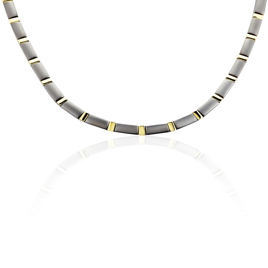 Boccia Damen Collier Titan Bicolor Vergoldet, Collier ohne Stein