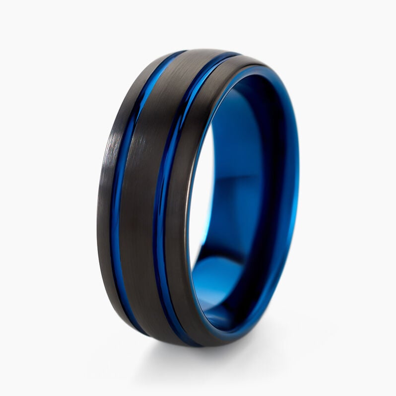 Bague Acier Bleu - Spannringe Herren | OROVIVO