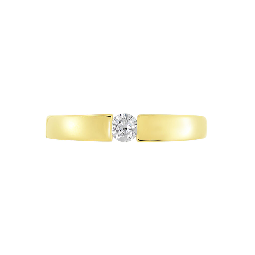 Valencia Damen Ring Gold 375 (9 Karat) Diamant Wei&szlig; 0,15 ct Kreis