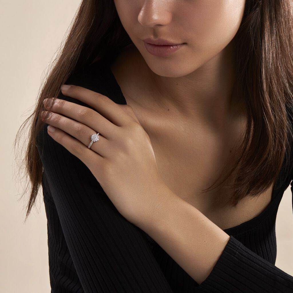 Bague Or Jaune Chou Diamants - Spannringe Damen | OROVIVO