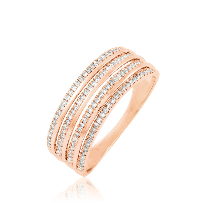 Bague Ines Or Rose Diamant - Spannringe Damen | OROVIVO