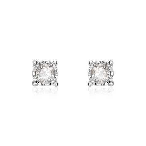 Damen Ohrstecker Weißgold 375 Diamant 0,08ct - Ohrstecker Damen | OROVIVO