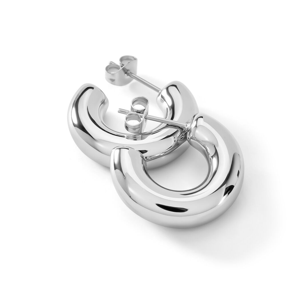 Damen Creolen Edelstahl Serenity 10,00mm - Creolen Damen | OROVIVO