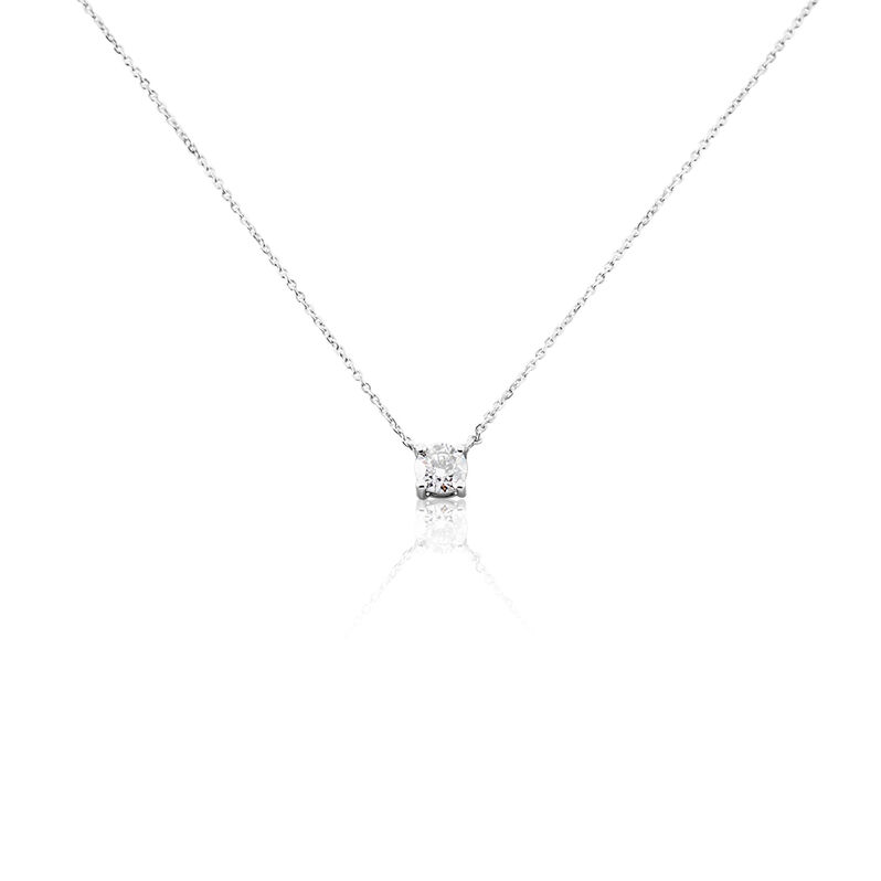Symphonie Damen Collier Wei&szlig;gold 750 (18 Karat) Synthetischer Diamant Wei&szlig; 0,36 ct - Halsketten Damen | OROVIVO