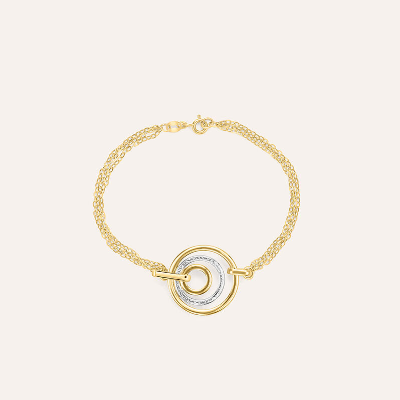Bracciale Gold Essence Oro Bicolore - Spannringe Damen | OROVIVO