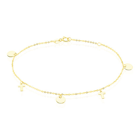 Damen Charmarmband Gold 375 Kreuz - Charmarmbänder Damen | OROVIVO