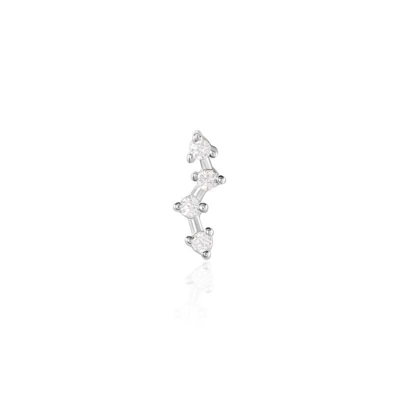Boucles D'oreilles Puces Gina 1 Argent Weiss Oxyde De Zirconium - Spannringe Damen | OROVIVO