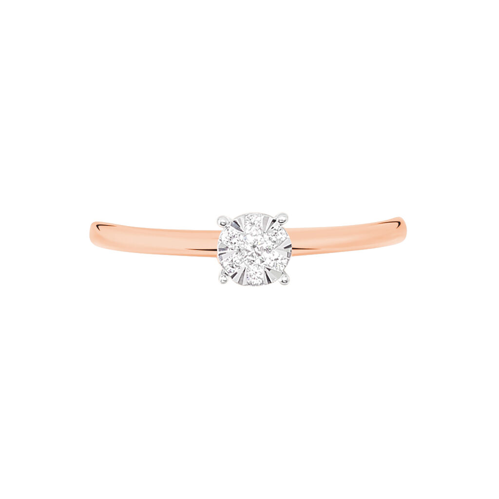 Bague Dream Or Rose Et Diamants - Spannringe Damen | OROVIVO