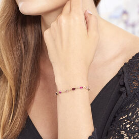 Damen Armband 18 Karat Vergoldet Multicolour Steine Rosa Ilvaae - Armbänder Damen | OROVIVO