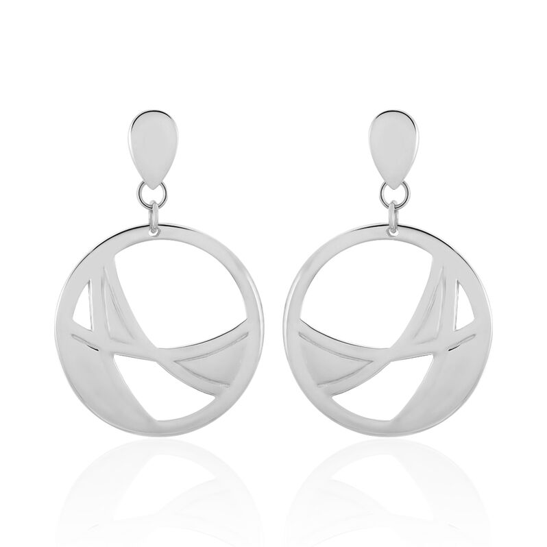 Boucles D'oreilles Pendantes Acier Blanc - Spannringe Damen | OROVIVO