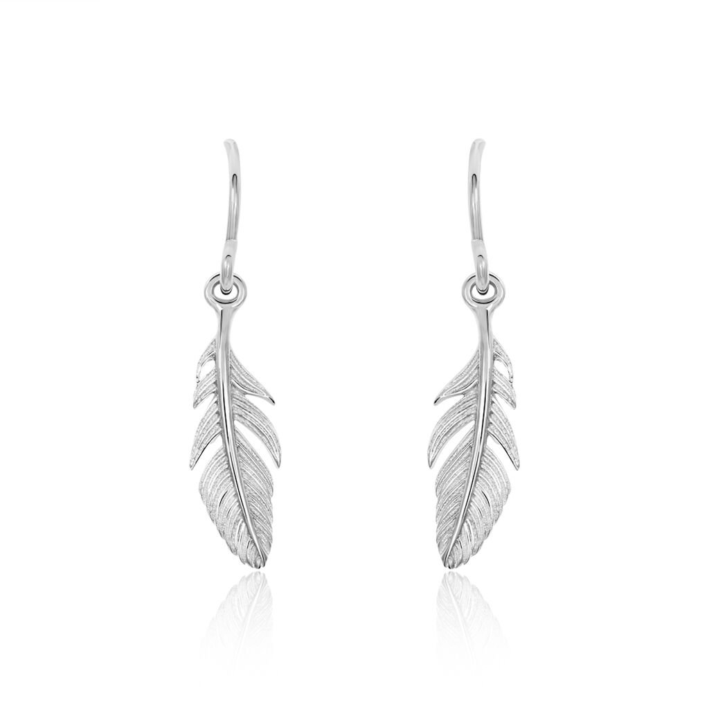 AUXANE 4 Damen Ohrringe Lang Silber 925 Feder