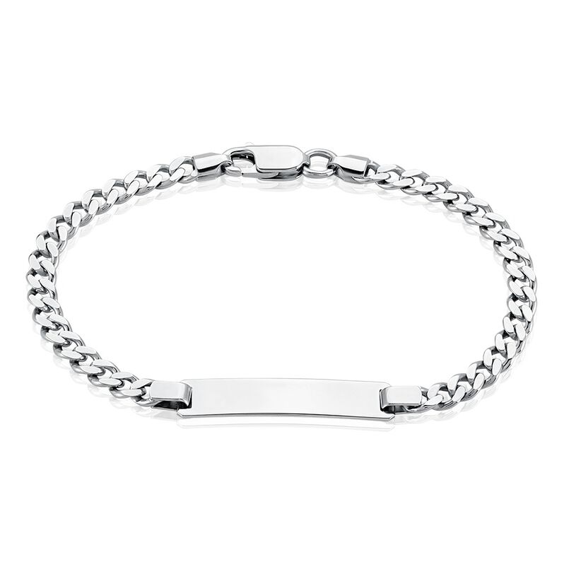 PANZER S ID Unisex ID Armband Silber Silber 925 B 4,7 mm - Armb&auml;nder mit Gravur Unisex | OROVIVO