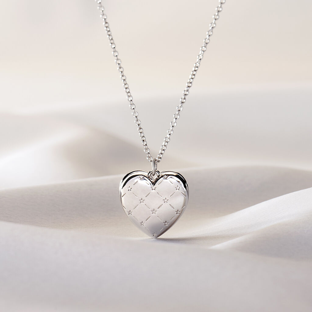 Damen Halskette Silber 925 Herz Medaillon - Halsketten Damen | OROVIVO