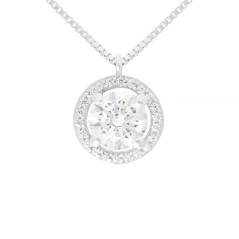 Collana Punto Luce Claire Oro Bianco Cubic Zirconia - Spannringe Damen | OROVIVO