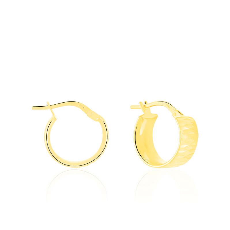 Damen Creolen Gold 375 Facettiert - Creolen Damen | OROVIVO