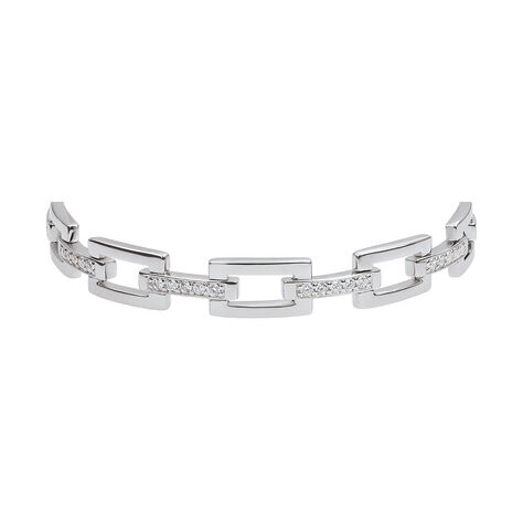 Damen Gliederarmband Silber 925 Zirkonia Viereck - Gliederarmbänder Damen | OROVIVO