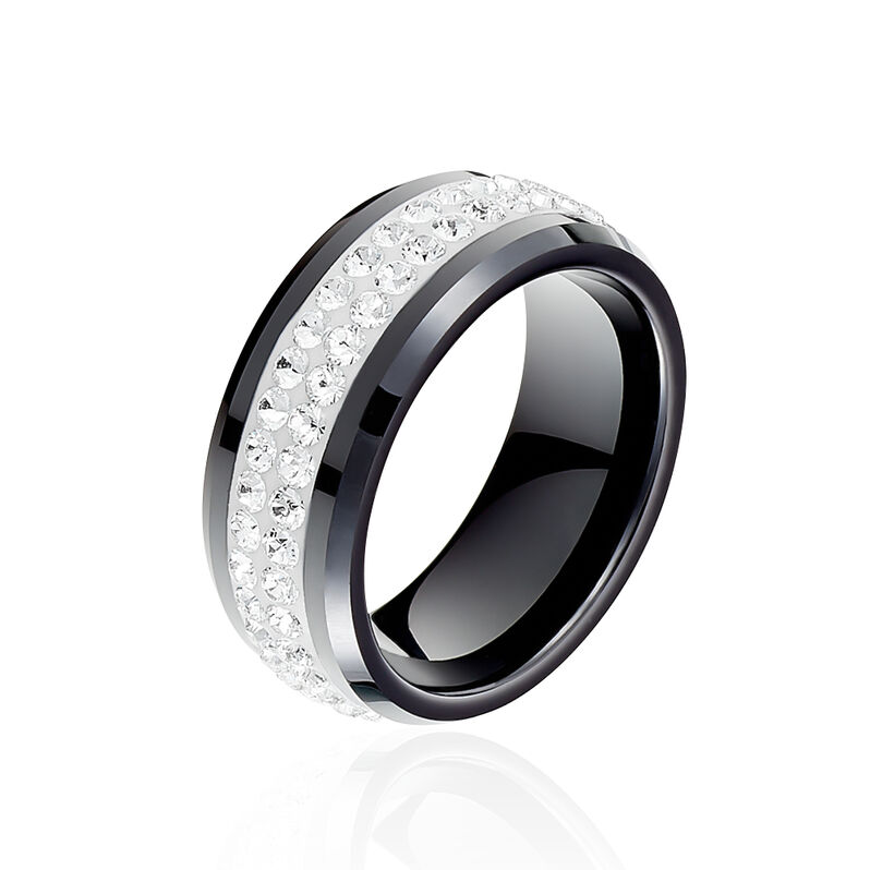 Bague Céramique Et Strass - Spannringe Damen | OROVIVO