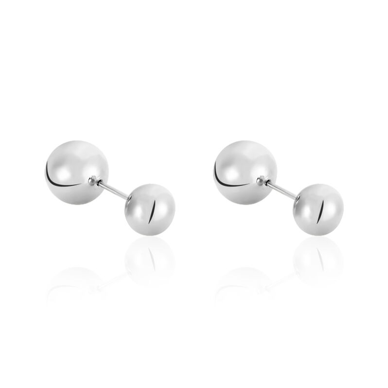 Damen Doppelohrstecker Edelstahl Kugel - Ohrstecker Damen | OROVIVO