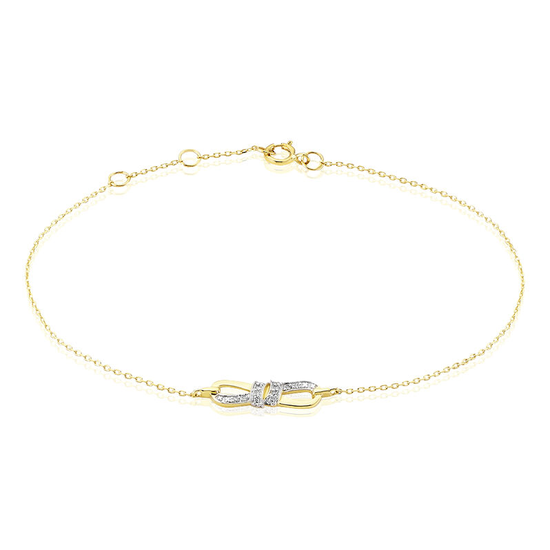 Bracelet Or Jaune Sybile Diamants - Spannringe Damen | OROVIVO