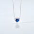 MARGOT Damen Collier Silber 925 Synthetischer Stein Blau 2,26 ct Herz B 1,2 mm