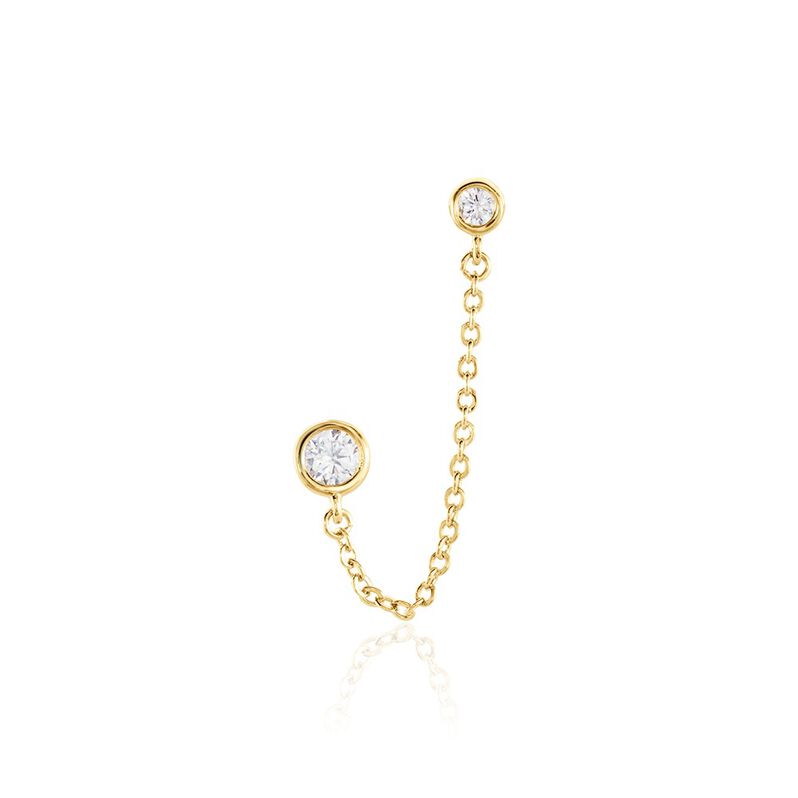 Bijoux D'oreilles Jacinda Plaqué Or Jaune Oxyde De Zirconium - Spannringe Damen | OROVIVO