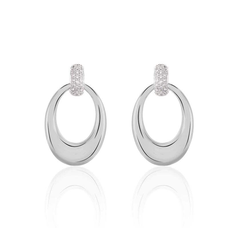 Boucles D'oreilles Alabama Argent Ovale - Spannringe Damen | OROVIVO