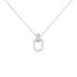 AVAH Damen Collier Silber 925 Zirkonia Wei&szlig; 0,3 ct Rechteckig B 1,4 mm
