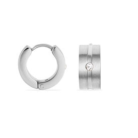 Damen Creolen Edelstahl Zirkonia 14,7mm - Creolen Damen | OROVIVO