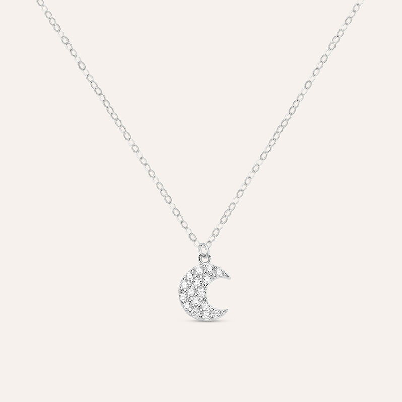 Collana Claire Oro Bianco Cubic Zirconia - Spannringe Damen | OROVIVO