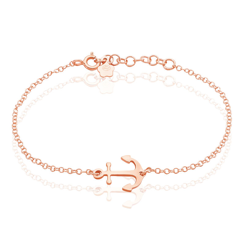 SACHA Damen Armband Silber rosevergoldet 925 Anker - Armb&auml;nder mit Anh&auml;nger Damen | OROVIVO