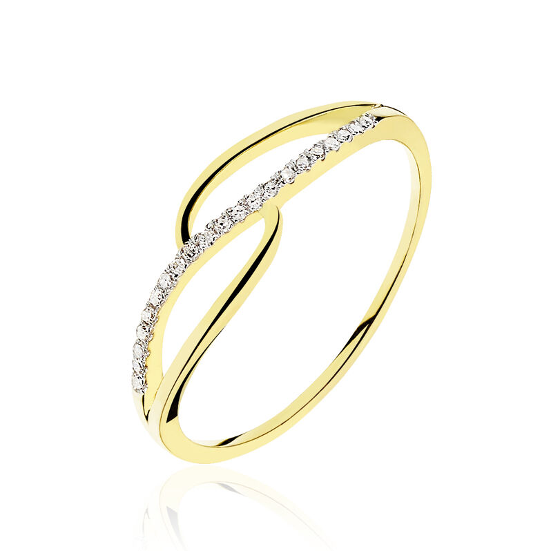 Bague Maricka Or Jaune Diamant - Spannringe Damen | OROVIVO